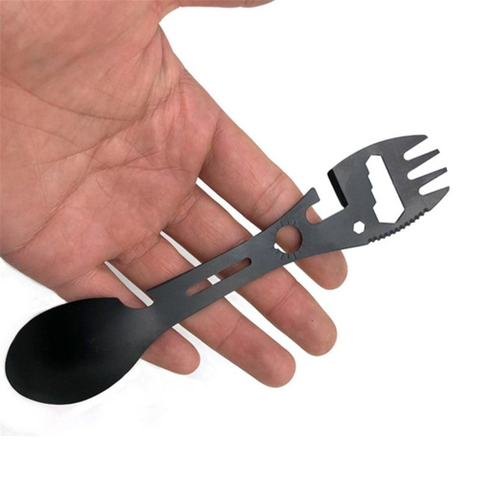 10-In-1 Multifunctional Spoon Fork Bottle Opener Wrench Picnic Spoon Knife for Outdoor Hiking Camping NO FDA Certification