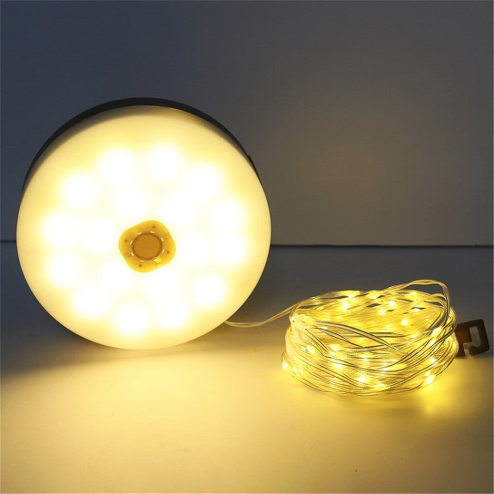 12m 120-LED Solar Light Outdoor Waterproof Ambient Lamp - Warm White 12m, 120