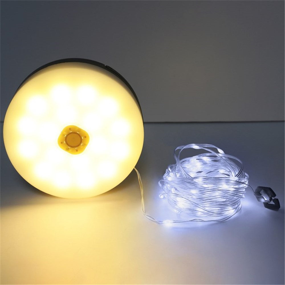 12m 120-LED Solar Light Outdoor Waterproof Ambient Lamp - Cold White 12m, 120