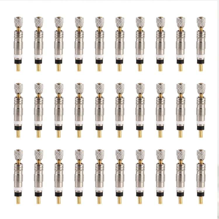 30 PCS VT-002 Bicycle Detachable French Valve Core Style: Reticulated, Reticulated