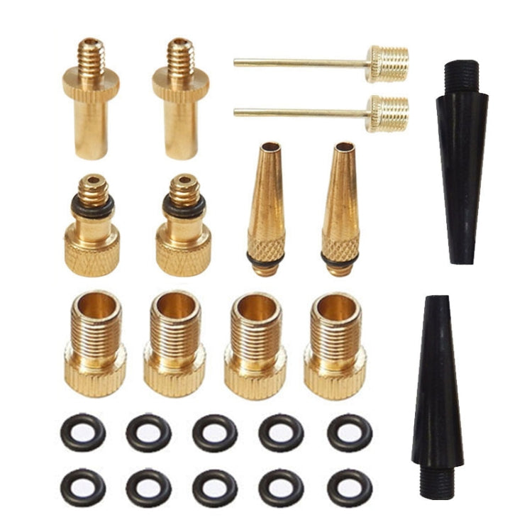 24 in 1 Inflator Adapter French Mouth / US Mouth / UK Mouth Inflation Needle Adapter, 24 in 1