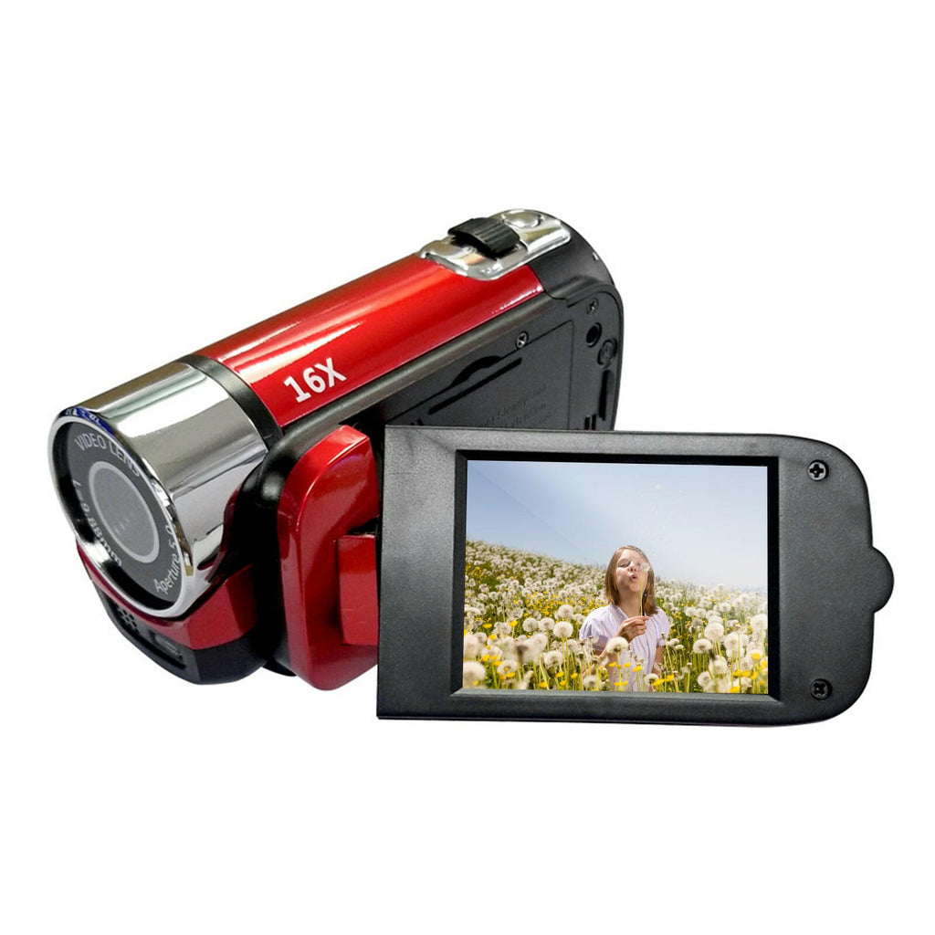 Portable 1080P High Definition Digital Video Camera DV Camcorder 16MP 2.7 Inch LCD Screen 16X Digital Zoom Built-in Battery-WAYBIKER