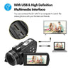 4K Digital Video Camera WiFi Camcorder DV Recorder 56MP 18X Digital Zoom 3.0 Inch IPS Touchscreen Supports Face Detection IR Night Vision Anti-shake with 2pcs Batteries + Remote Control + Carry Bag-WAYBIKER