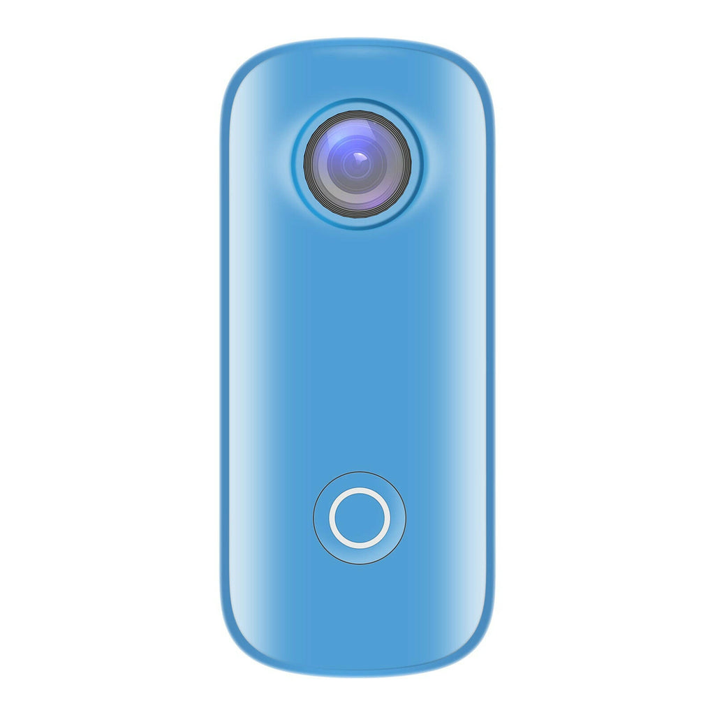SJCAM C100 Mini Action Camera 1080P/30fps Digital Video Camera 30M Waterproof Magnetic Body Built-in Battery WiFi Connection APP Sharing with Waterproof Case Back Clip Lanyard-WAYBIKER