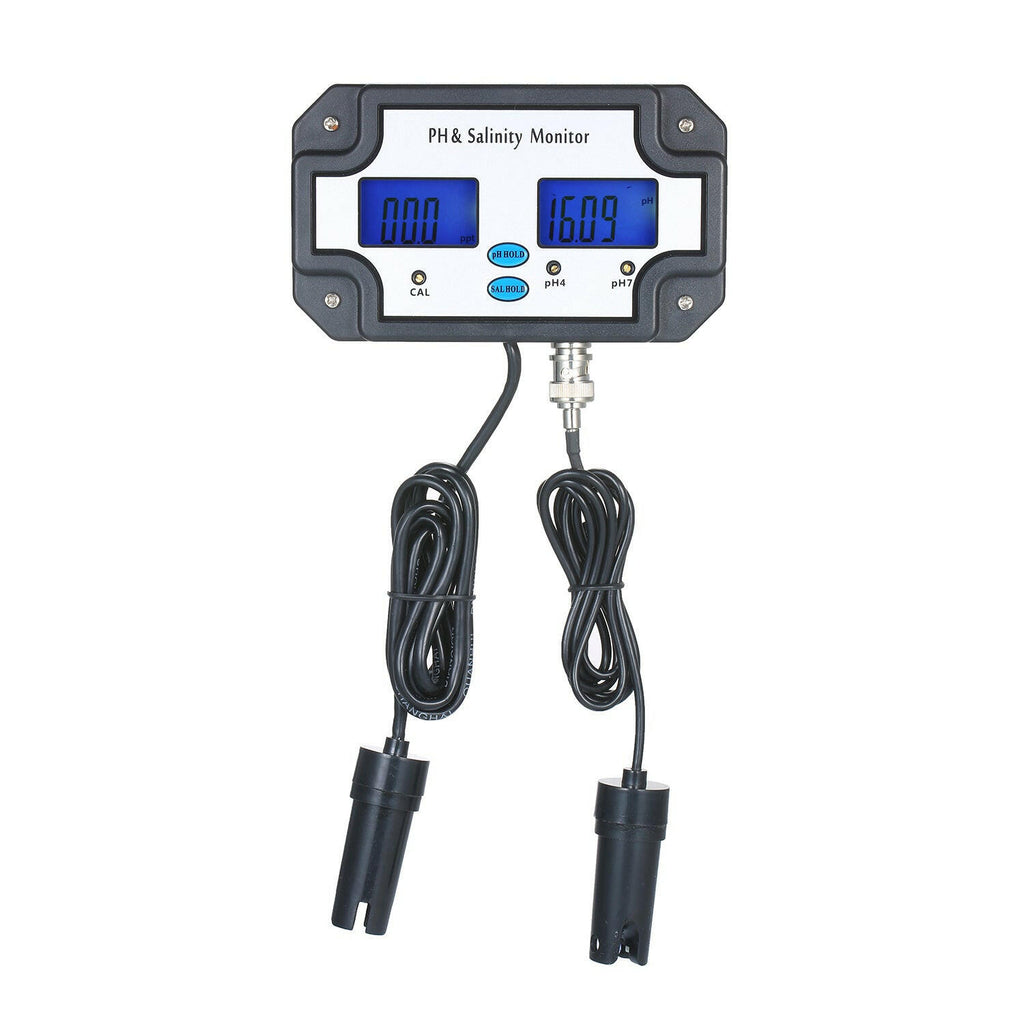 PH/Salinity Meter Water Quality Tester Detector PH & Salinity Monitor 2 in 1 Water Quality Analysis Device-WAYBIKER