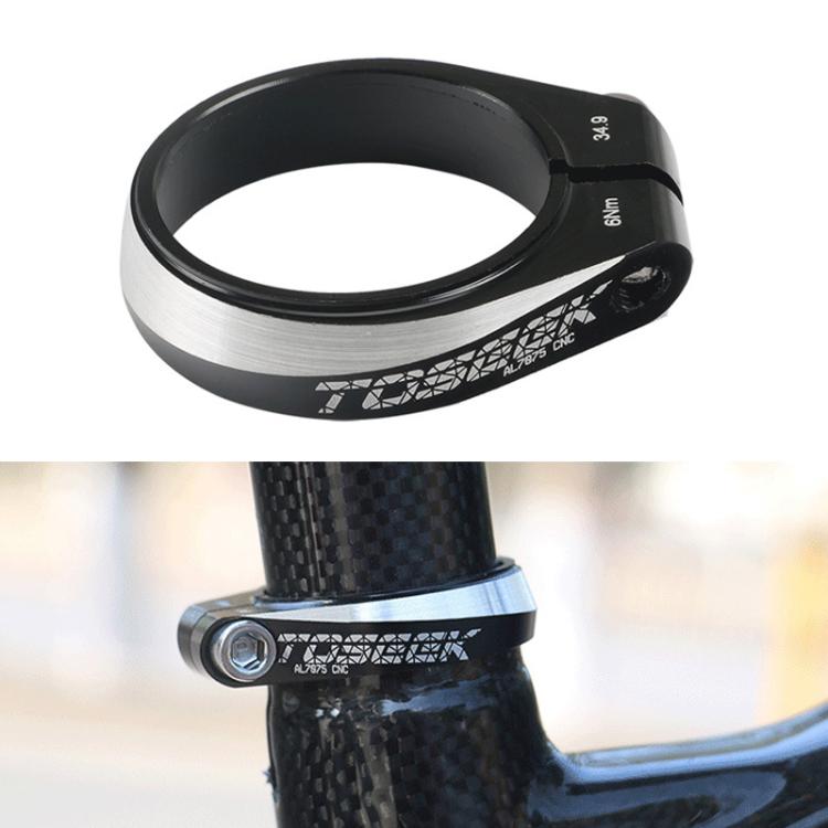 TOSEEK Aluminum Alloy Bicycle Seat Tube Clamp, 31.8mm, 34.9mm