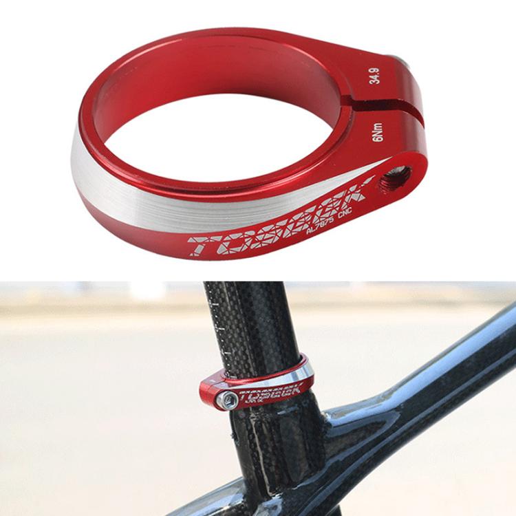 TOSEEK Aluminum Alloy Bicycle Seat Tube Clamp, 31.8mm, 34.9mm