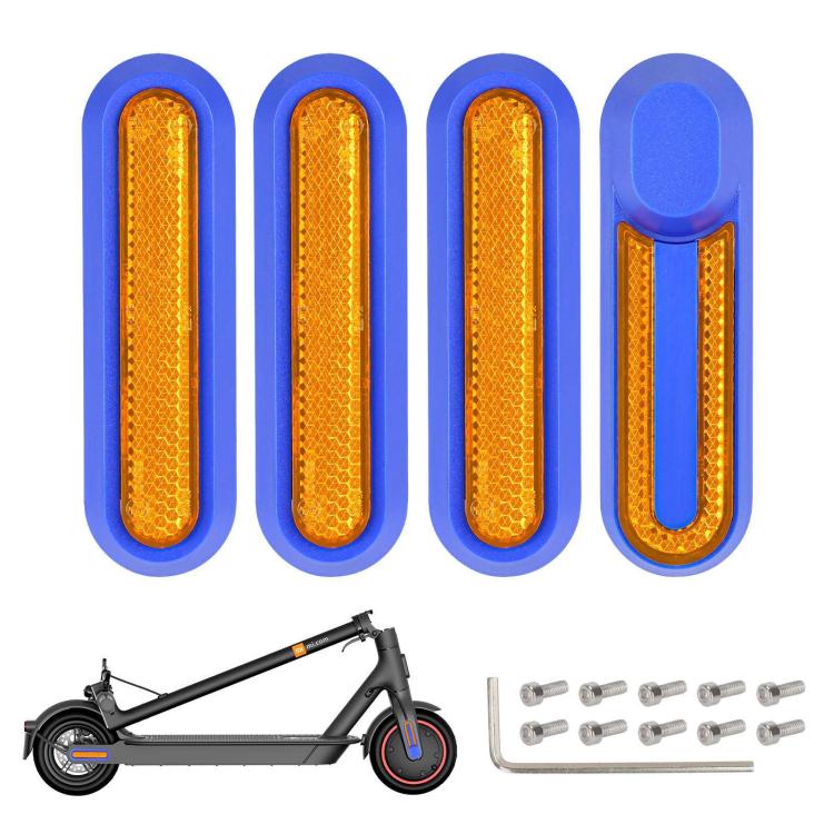4 in 1 Electric Scooter Wheel Decorative Side Cover Plastic Block Reflective Strip with Screws, For Xiaomi Mijia M365 Pro / Pro 2 / 1S