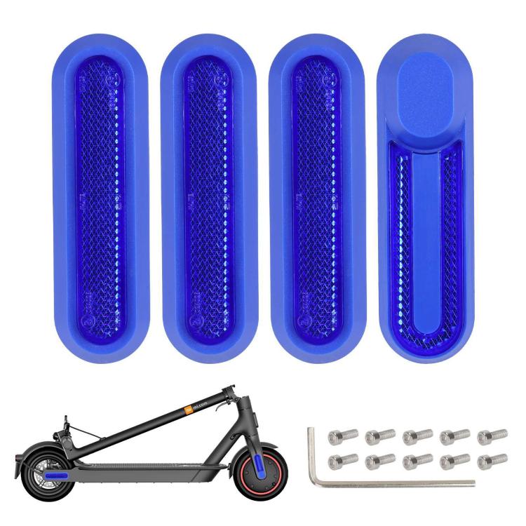 4 in 1 Electric Scooter Wheel Decorative Side Cover Plastic Block Reflective Strip with Screws, For Xiaomi Mijia M365 Pro / Pro 2 / 1S