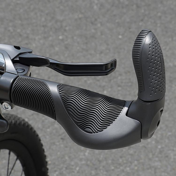 WEST BIKING 1 Pair Adjustable Non-Slip Mountain Bike Handlebar Grips with Bar Ends