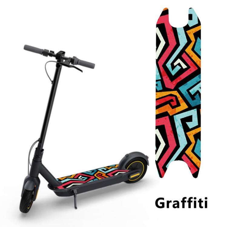 Electric Scooter Pedal Anti-slip Decorative Sticker for Ninebot MAX G30 / G30D, Graffiti, Camouflage, Fireworks, White Cat, Skull, UK Flag