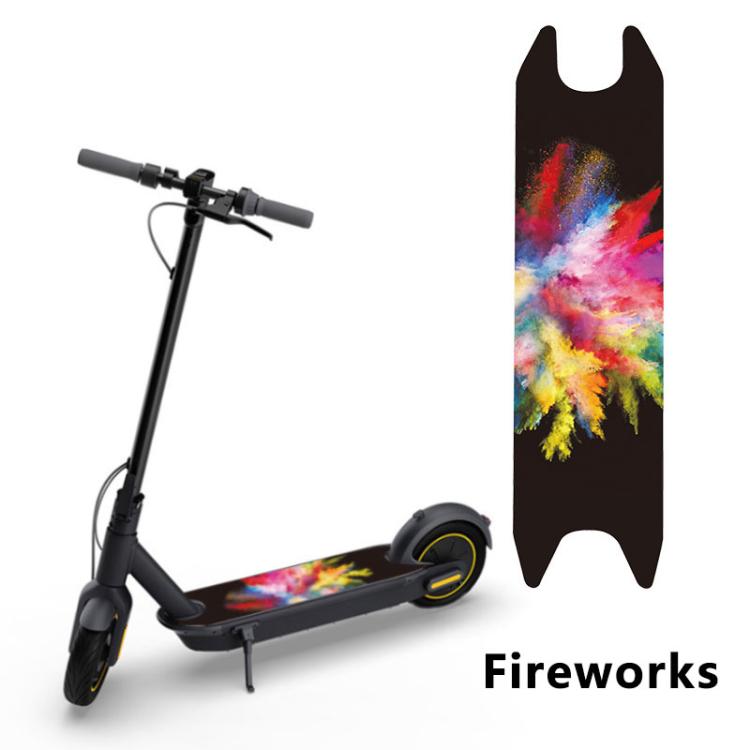 Electric Scooter Pedal Anti-slip Decorative Sticker for Ninebot MAX G30 / G30D, Graffiti, Camouflage, Fireworks, White Cat, Skull, UK Flag