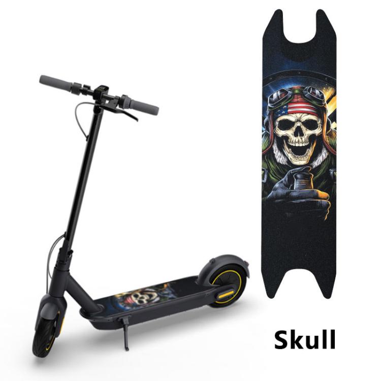 Electric Scooter Pedal Anti-slip Decorative Sticker for Ninebot MAX G30 / G30D, Graffiti, Camouflage, Fireworks, White Cat, Skull, UK Flag