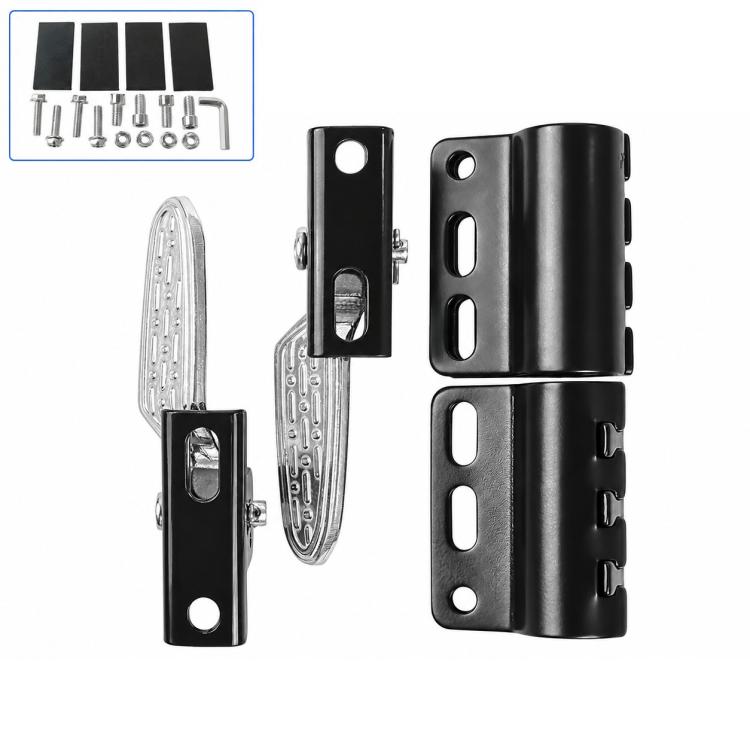 Electric Bike Guard Bar Foldable Side Foot Kit, 22-25mm Guard Bar, Large Foldable Pedals, 5cm Foldable Pedals + Guard Bar, Aluminum Pedals + Guard Bar, Large Foldable Pedals + Guard Bar