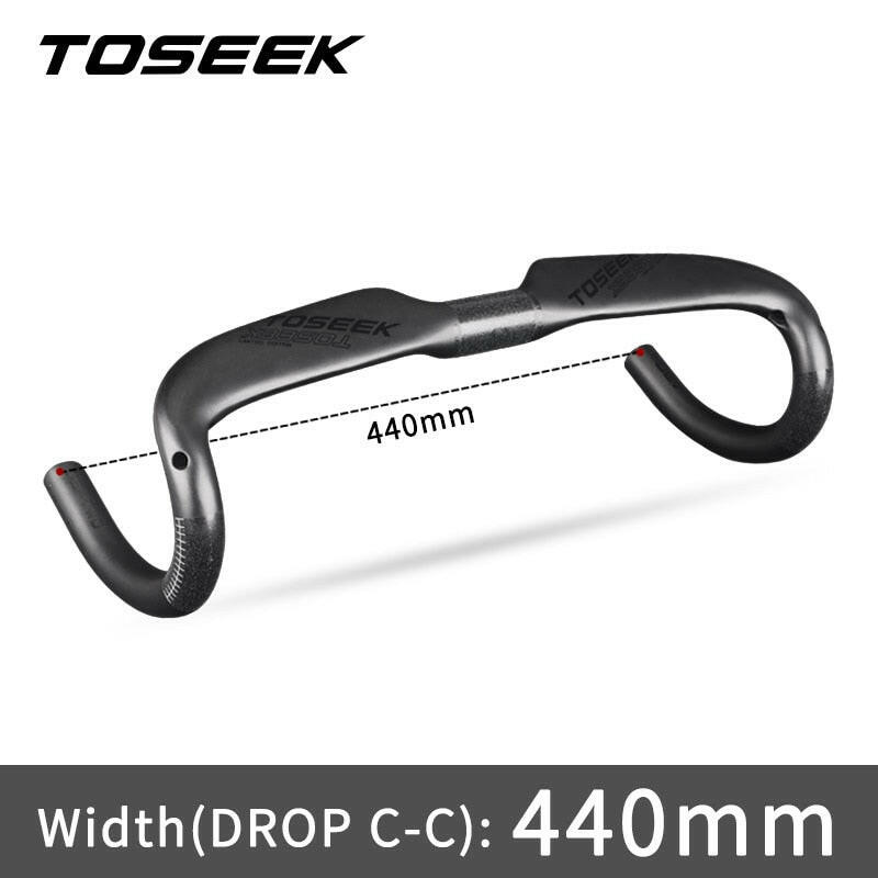 TOSEEK ZXB-TWO Bike Carbon Road Handlebar 400/420/440mm UD Matt Internal Routing Road Bicycle Handle Bar-WAYBIKER