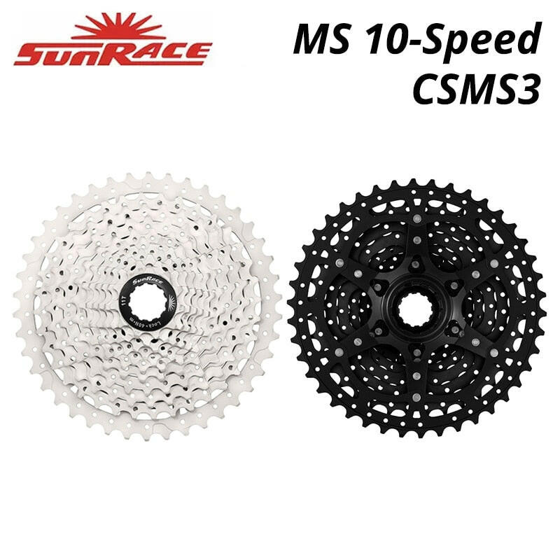 SunRace CSMS3 10 Speed Wide Ratio Bike Bicycle Cassette 10S Mountain Compatible Shimano Deore M4100 M6000 10V FreeWheel-WAYBIKER