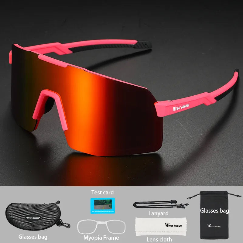 WEST BIKING Professional Polarized Cycling Glasses MTB Road Bike Eyewear Sport UV400 Sunglasses Motorcycle Bicycle Goggles-WAYBIKER