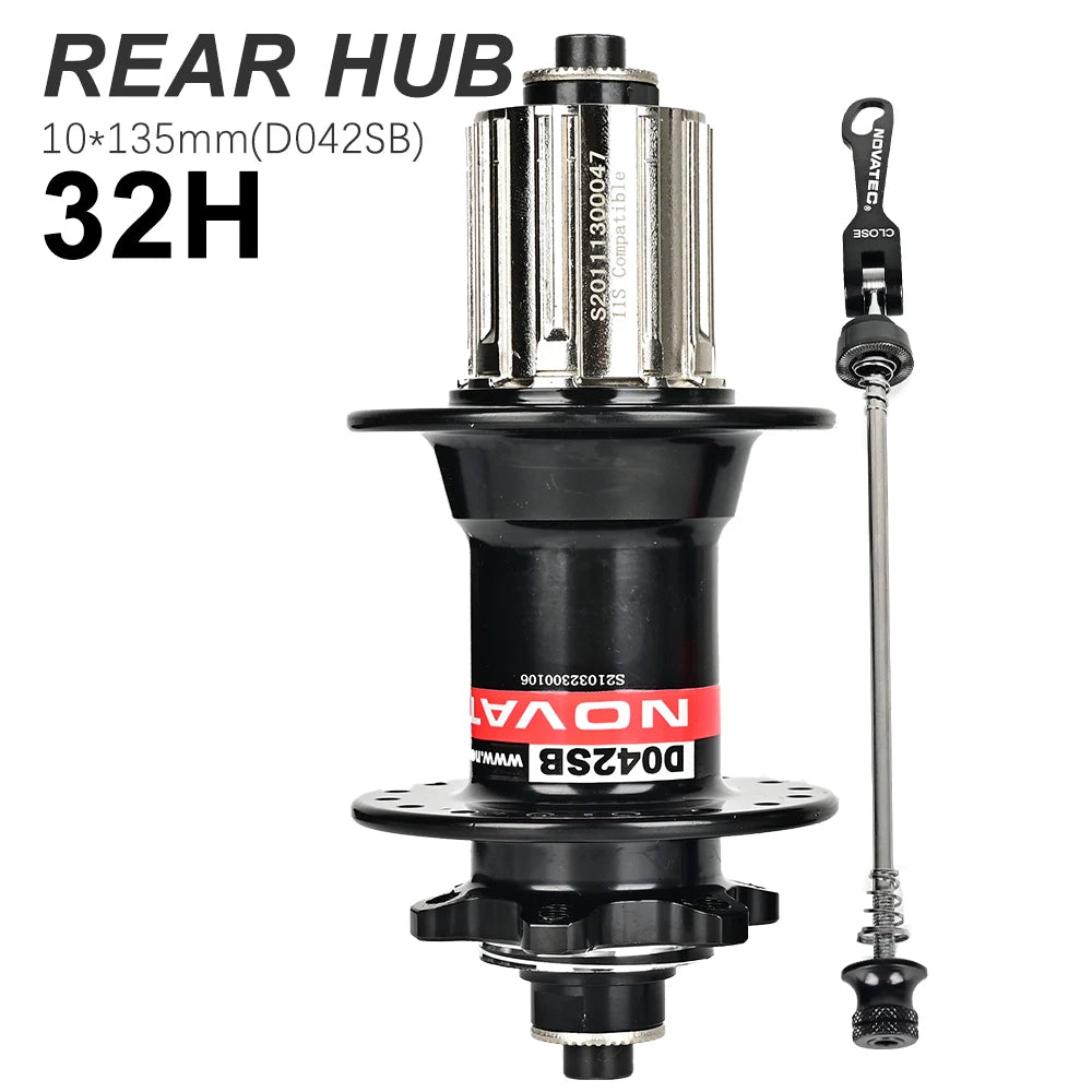 Novatec Hub 28H 32H 36H MTB hub D041SB D042SB Disc Card Brake Mountain Bike hubs Bicycle Hubs 4 Bearing HG 8 -11 Speed Red Black