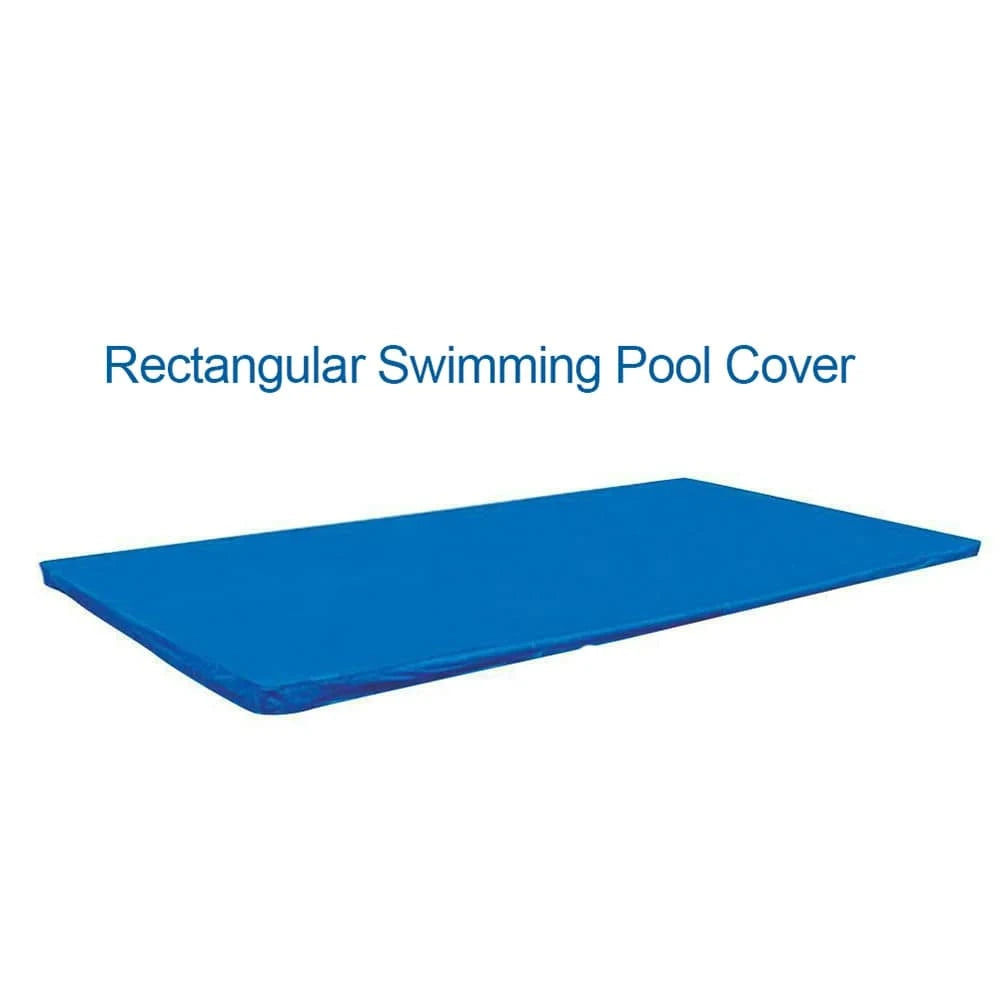 Swimming Pool Cover PE Rectangular Round Waterproof Dust Pool Cover Ground Swimming Pool Accessories Water Sports Kids Swim Pool-WAYBIKER