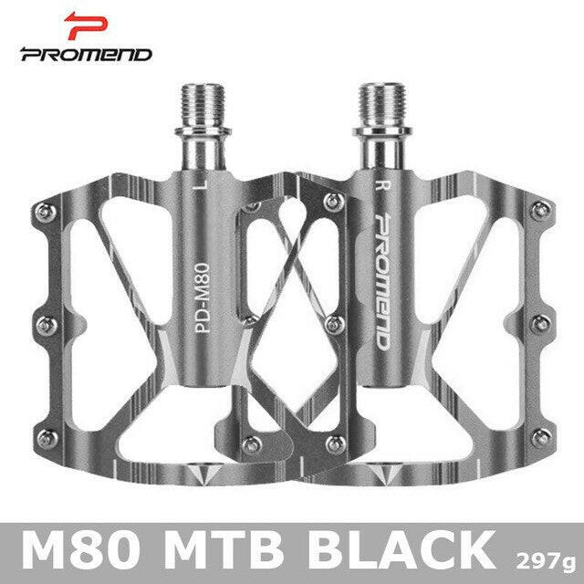 Promend MTB bike pedal CNC ultra-light aluminum non-slip 12 pins 3 bearing Big feet pedals Pedale Vtt Mountain Bike Accessories-WAYBIKER