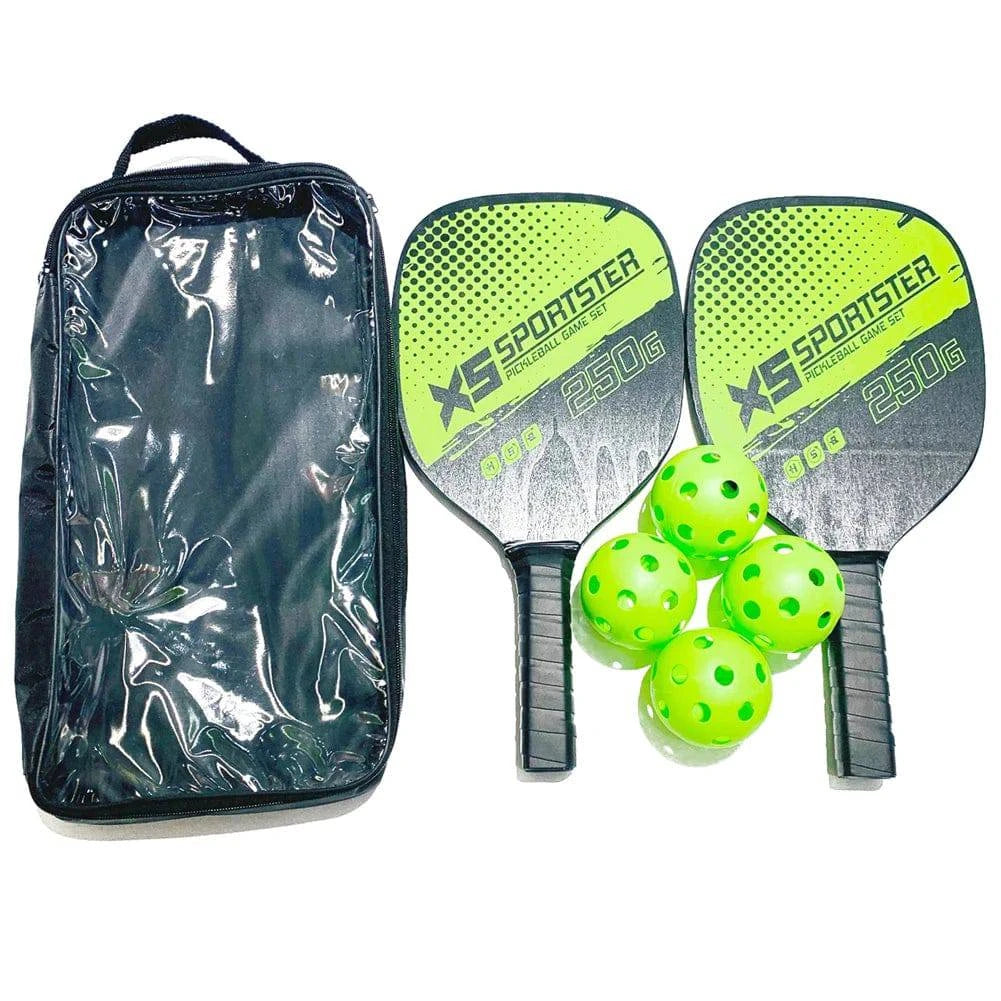Pickle-Ball Racquet with Balls Sports Accessory Pickleball Rackets Set Pickleball Paddle Set of 2 Rackets and 4 Pickleball Balls-WAYBIKER