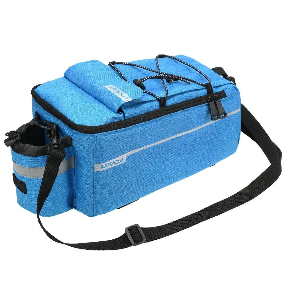 Lixada Insulated Trunk Cooler Bag Cycling Bicycle Rear Rack Storage Luggage Bag Reflective MTB Bike Pannier Bag Shoulder Bag-WAYBIKER