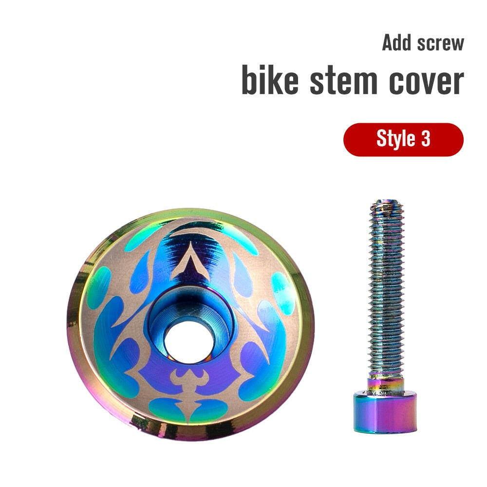 TANKE Bike Stem Cover aluminium alloy stem Top Cap only 5.2g Ultra light Headset cover With Screw for 28.6mm Front Fork Head Tub-WAYBIKER