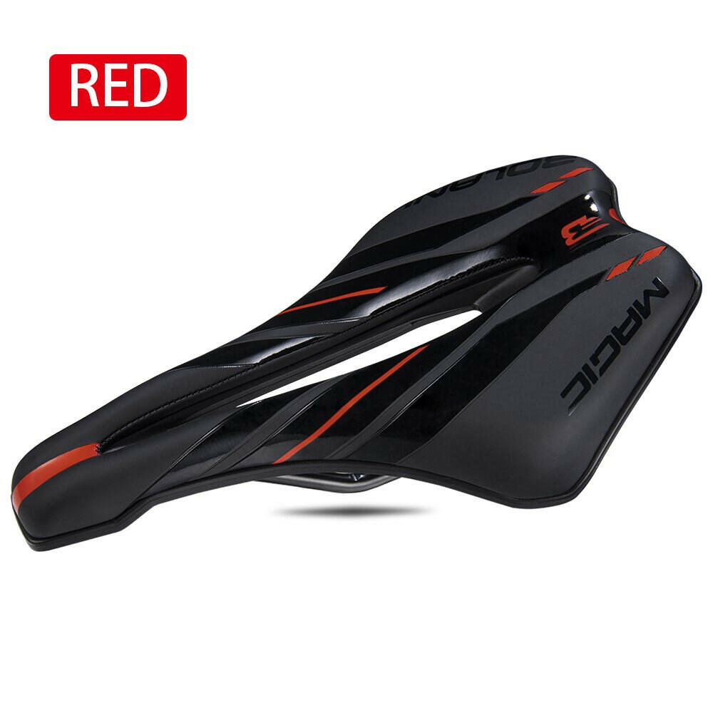 BOLANY Bicycle Saddle PU Leather Sponge Cushion MTB Bike Race Seat Gel Sea Surface Breathable Shockproof Cycling Accessories-WAYBIKER