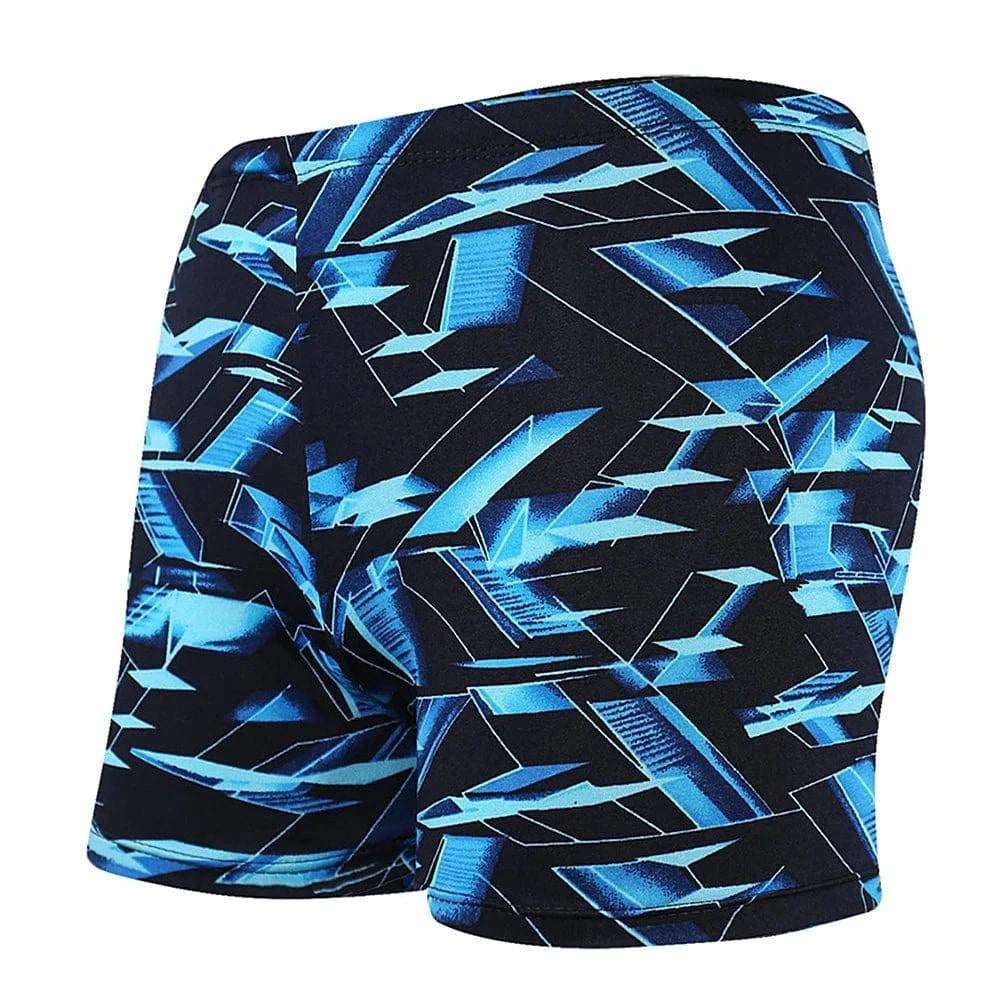 Men's Swimming Trunks Quick Dry Breathable Swimsuit High Elastic Boxer Swimwear Underwear for Summer Beach Surfing Water Sports-WAYBIKER