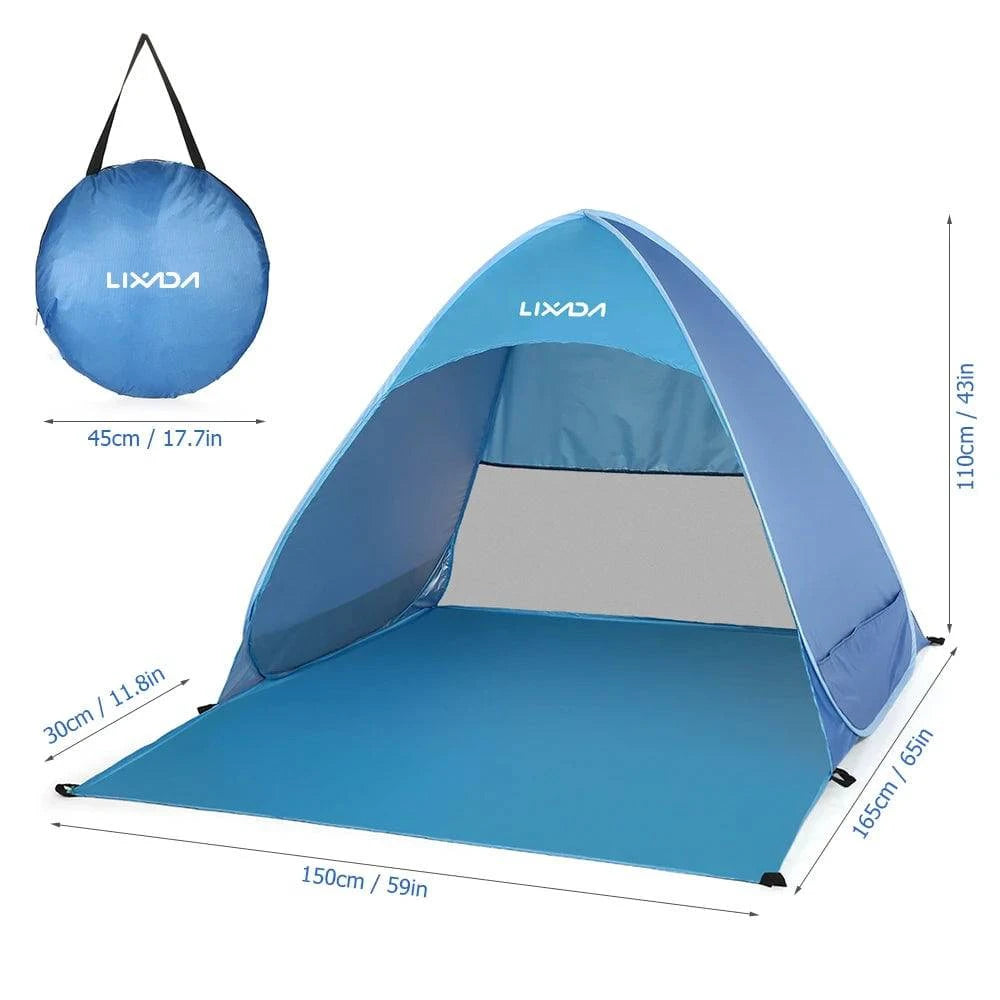 Anti UV Beach Tent Outdoor Automatic Instant Pop up Tent Portable Camping Tent Travel Fishing Hiking Picnic Shelter-WAYBIKER