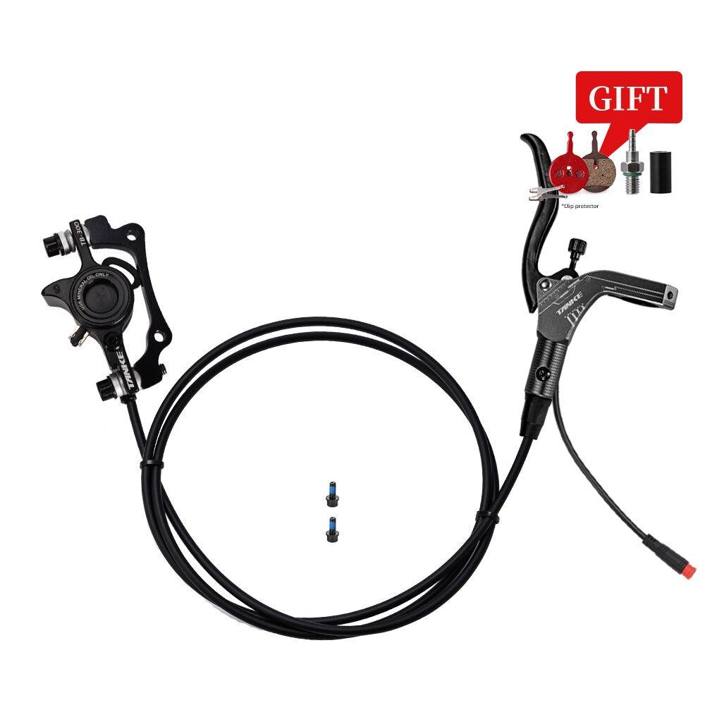 TANKE E-Bike MTB Hydraulic Disc Brake Set Electric E Scooter Power Control Shifter Bicycle Brakes 160mm rotors Aluminum Alloy-WAYBIKER