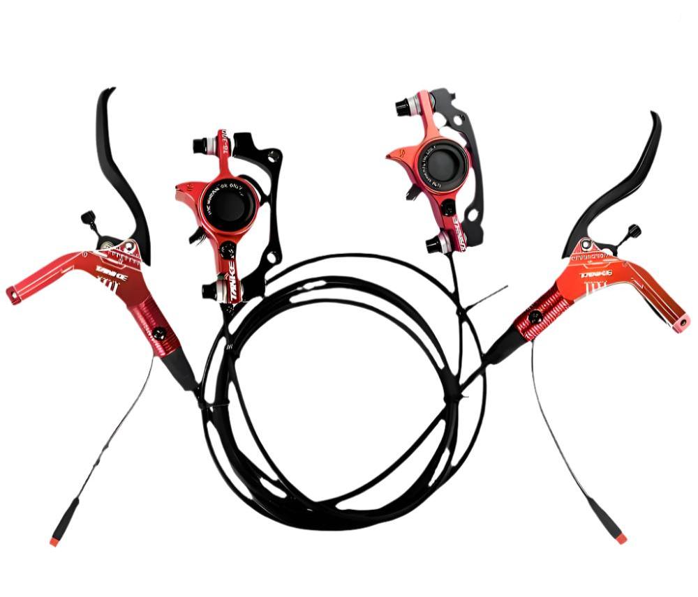 TANKE E-Bike MTB Hydraulic Disc Brake Set Electric E Scooter Power Control Shifter Bicycle Brakes 160mm rotors Aluminum Alloy-WAYBIKER