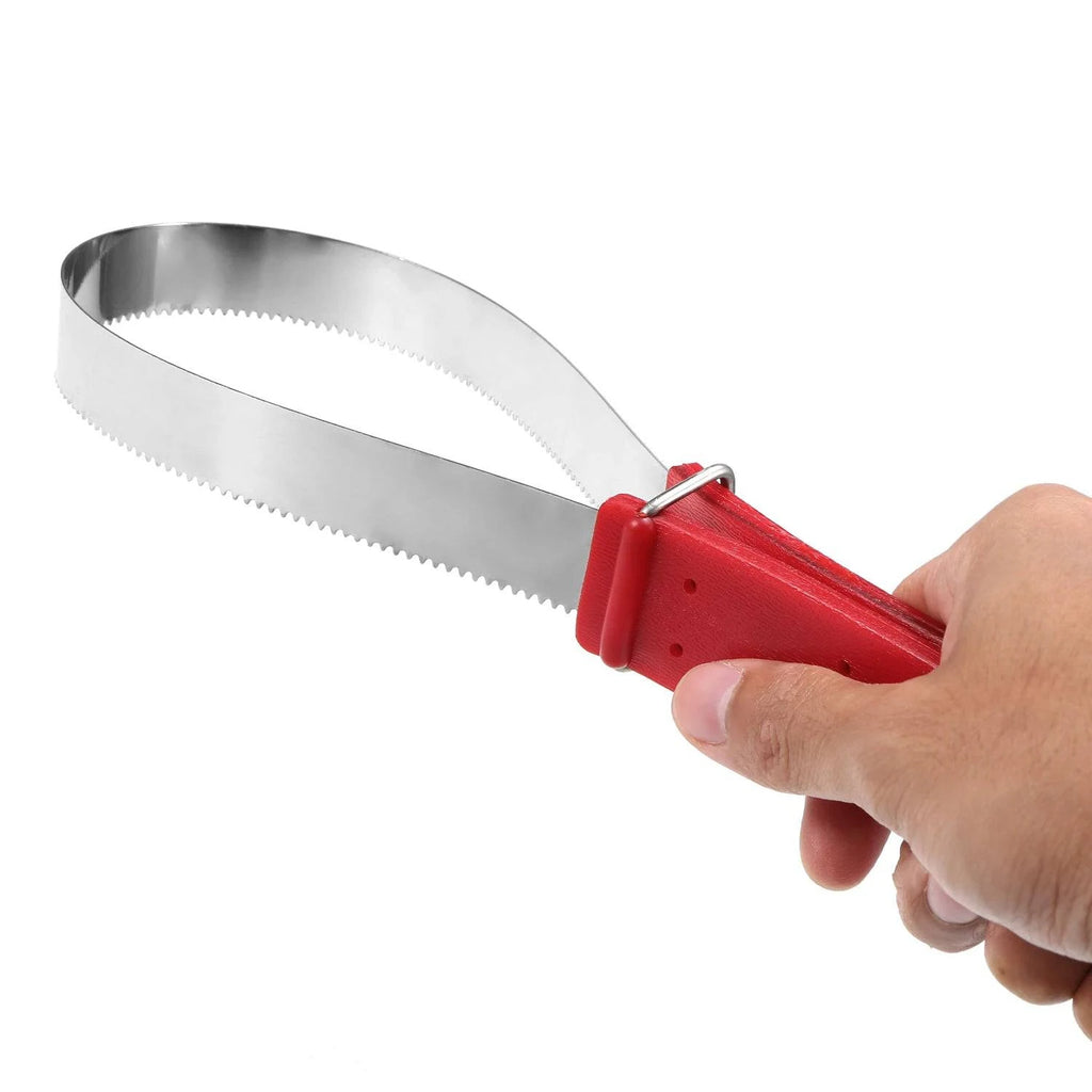 Stainless Steel Equine Sweat Scraper Horse Shedding Grooming Tool Deshedding Cleaning Loop Comfortable Grip Riding Equipment-WAYBIKER