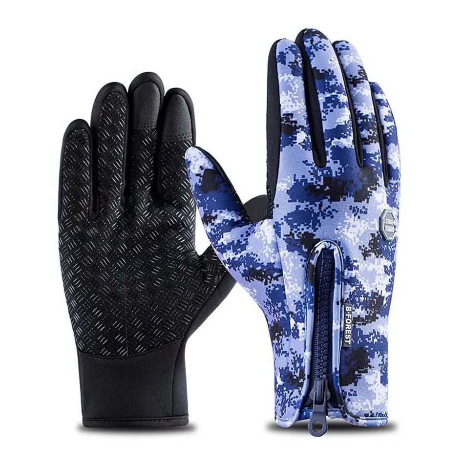 WorthWhile Winter Cycling Gloves Bicycle Warm Touchscreen Full Finger Glove Waterproof Outdoor Bike Skiing Motorcycle Riding-WAYBIKER