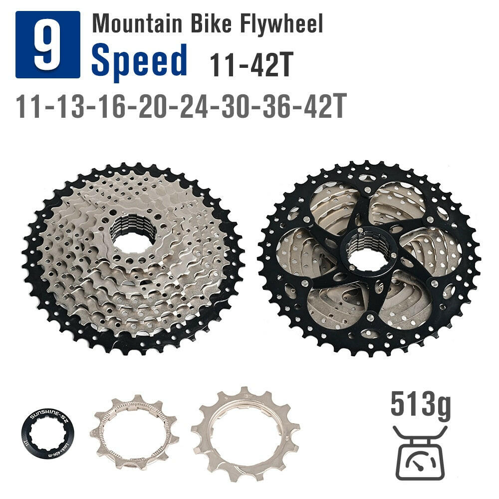 Bicycle Flywheel Sunshine MTB Bike Cassette Freewheel 8 9 10 11 12 Speed 11-32T/36T/40T/42T/50T K7 Sprocket For HG freehub-WAYBIKER