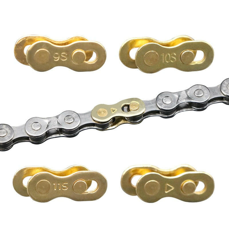 5 Pair Bicycle Chain Link Connector Joints Magic Buttons Cycling Speed Quick Master Links For Mountain Bike 6/7/8/9/10/11/12 S-WAYBIKER