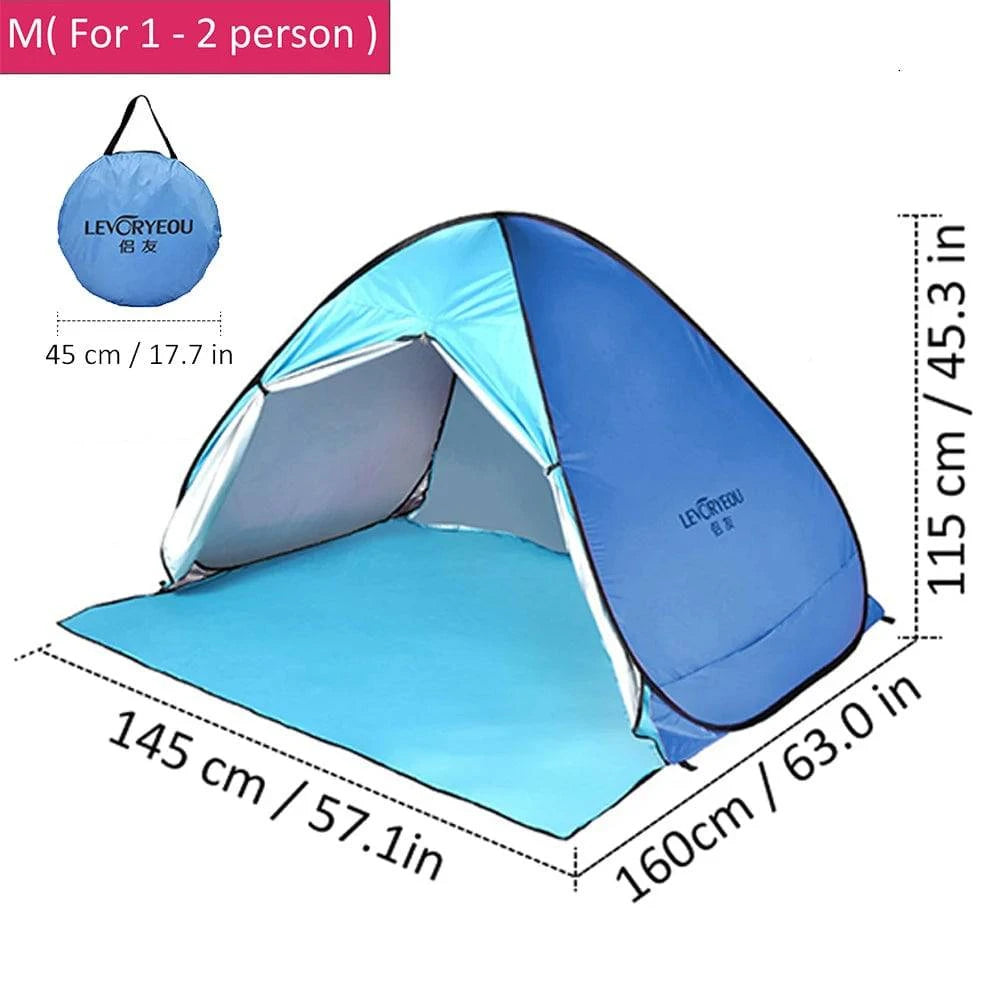 Automatic Camping Tent Ship From RU Beach Tent 2 Persons Tent Instant Pop Up Open Anti UV Awning Tents Outdoor Sunshelter-WAYBIKER