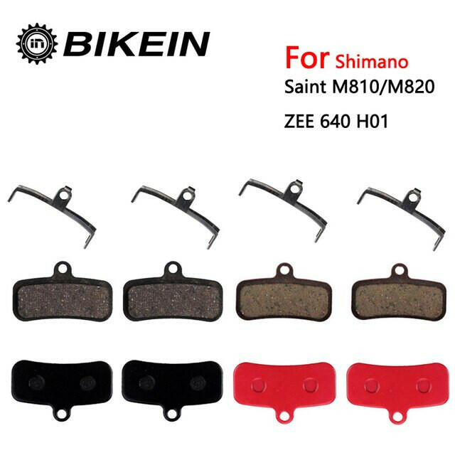 4 pairs Resin/ceramic/Full metal Bike Disc Brake Pads Suit for Shimano Saint M810 M820 ZEE 640 H01 MTB Hydraulic Brake Pad-WAYBIKER