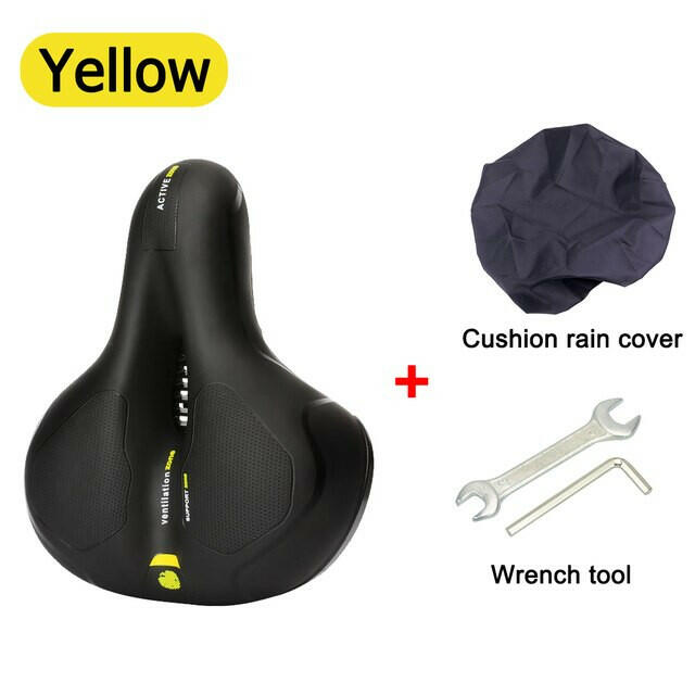 Bike Seat Thicken Bicycle Bike Saddle Shock Absorbing Comfortable Shockproof Cycling Seat Big Butt Bike Seat Safety Bike Saddle-WAYBIKER