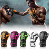 1 Pair Boxing Gloves with Wrist Support Straps Muay Thai MMA Punching Training Bag Gloves Handwraps Kick Boxing Sports Mittens-WAYBIKER