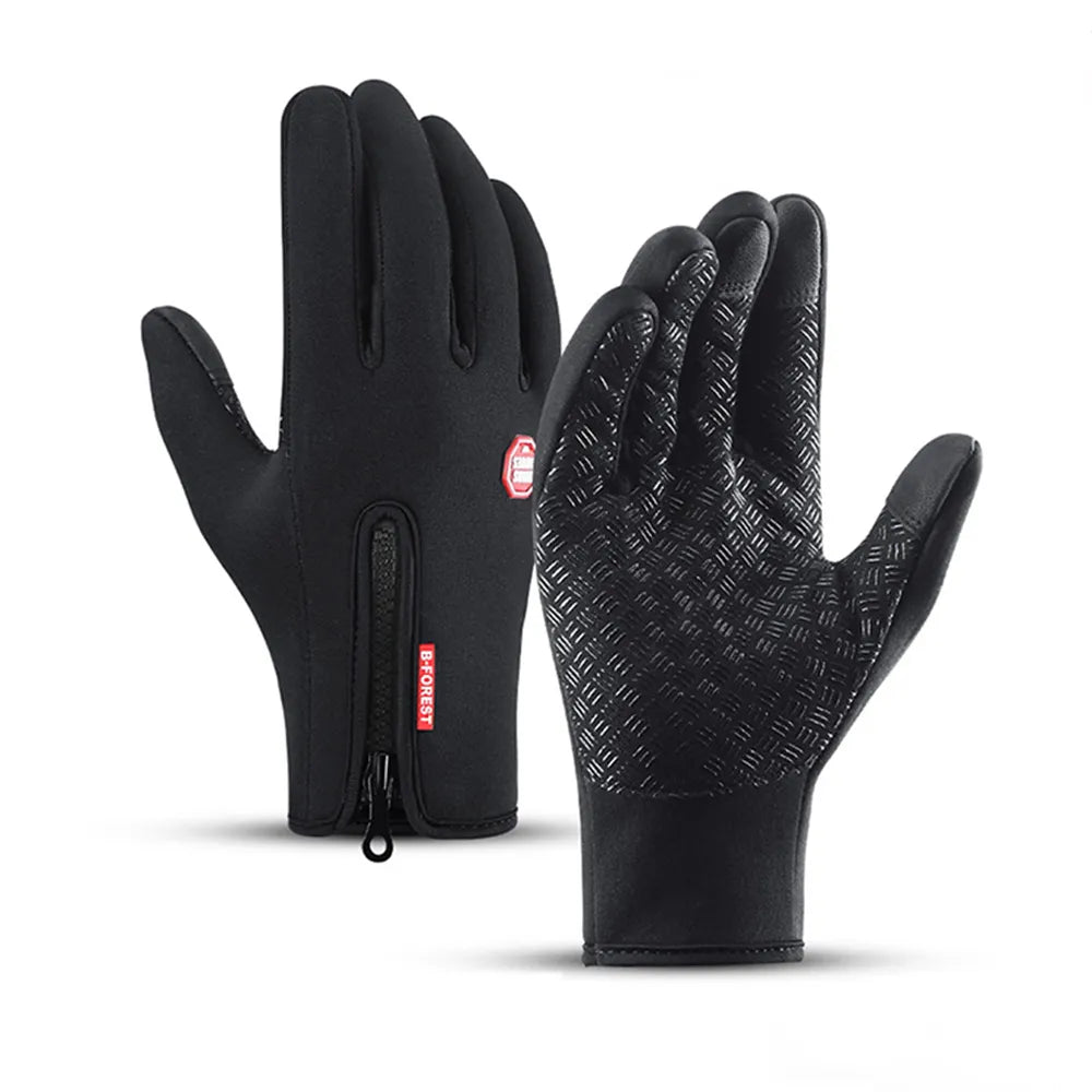 Winter Men's Gloves Warm Touchscreen Sport Fishing Splash-proof Skiing Army Cycling Snowboard Nonslip Zipper Women Gloves