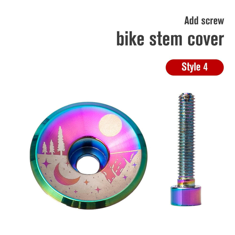 TANKE Bike Stem Cover aluminium alloy stem Top Cap only 5.2g Ultra light Headset cover With Screw for 28.6mm Front Fork Head Tub-WAYBIKER