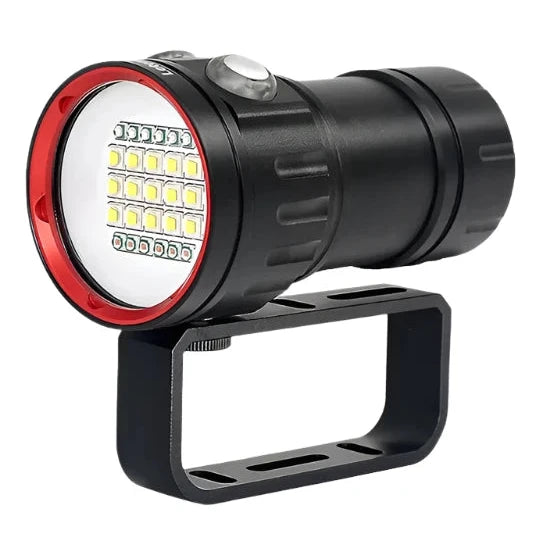 NEW LED Diving Light Highlight Torch  20000Lumens Tactical Diving Flashlight Underwater 100M Waterproof  Video  Camera Light-WAYBIKER