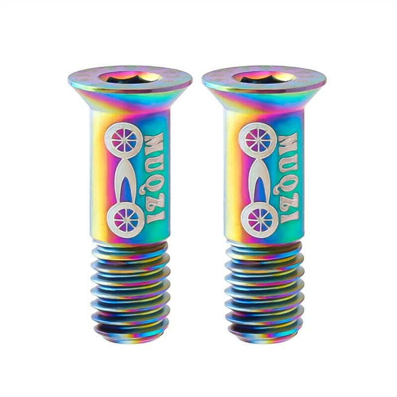 MUQZI 2PCS Bike M5 Titanium Screws Rear Derailleur Jockey Wheel Screws Pulley Guide Wheel Fixed Bolts MTB Road Accessories Parts-WAYBIKER