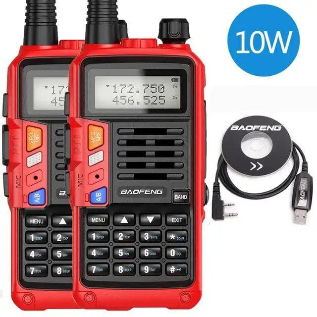2PCS BaoFeng UV-S9 PLUS Waterproof Walkie Talkie 10W Powerful CB Radio Long Range Portable Two Way Radio set for hunting travel-WAYBIKER