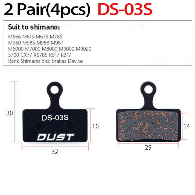 2 Pair (4pcs) MTB Bicycle Hydraulic Disc Ceramics Brake Pads For b01s SRAM AVID HAYES  Magura ZOOM Cycling Bike Part-WAYBIKER