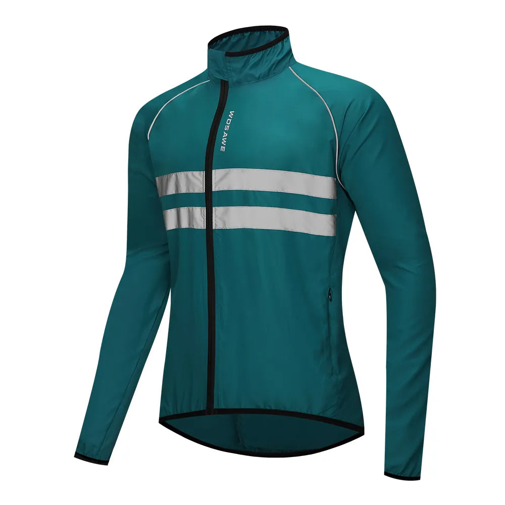 WOSAWE Men's Cycling Jacket High Visibility MultiFunction Jersey Road MTB Bike Bicycle Windbreaker Windproof Quick Dry Jacket-WAYBIKER