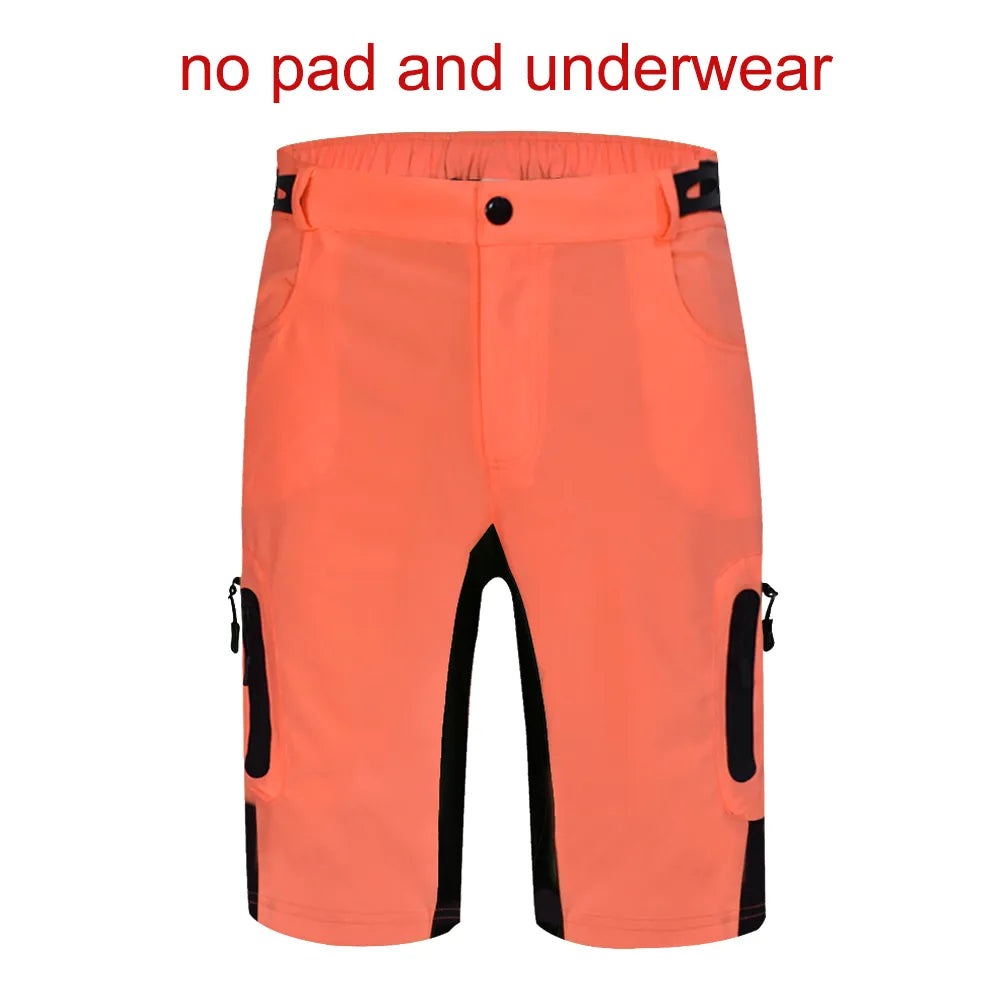WOSAWE Men's Cycling Padded Shorts With Non-Remove Cycling Underwear Bike Downhill MTB Shorts Loose Fit Sports Bicycle Short-WAYBIKER