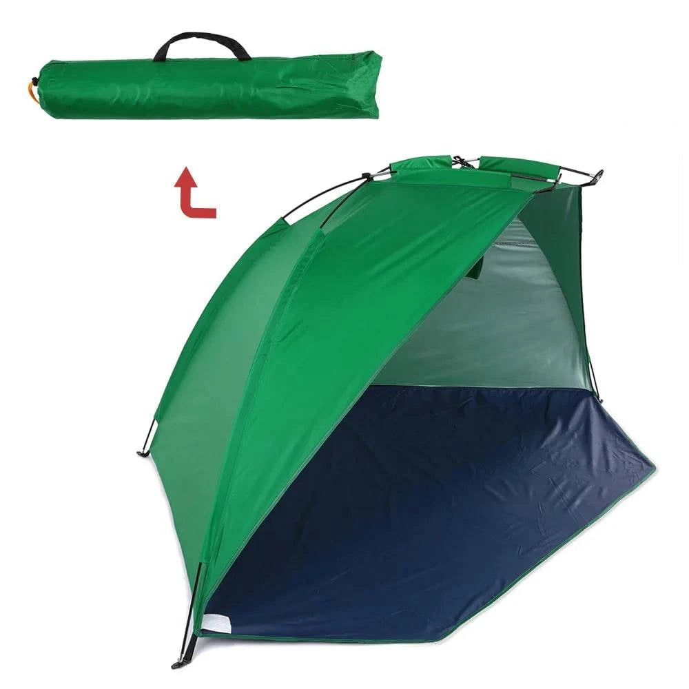 2 Persons Camping Tent Single Layer Outdoor Tent Anti UV Beach Tents Sun Shelters Awning Shade for Fishing Picnic Park-WAYBIKER