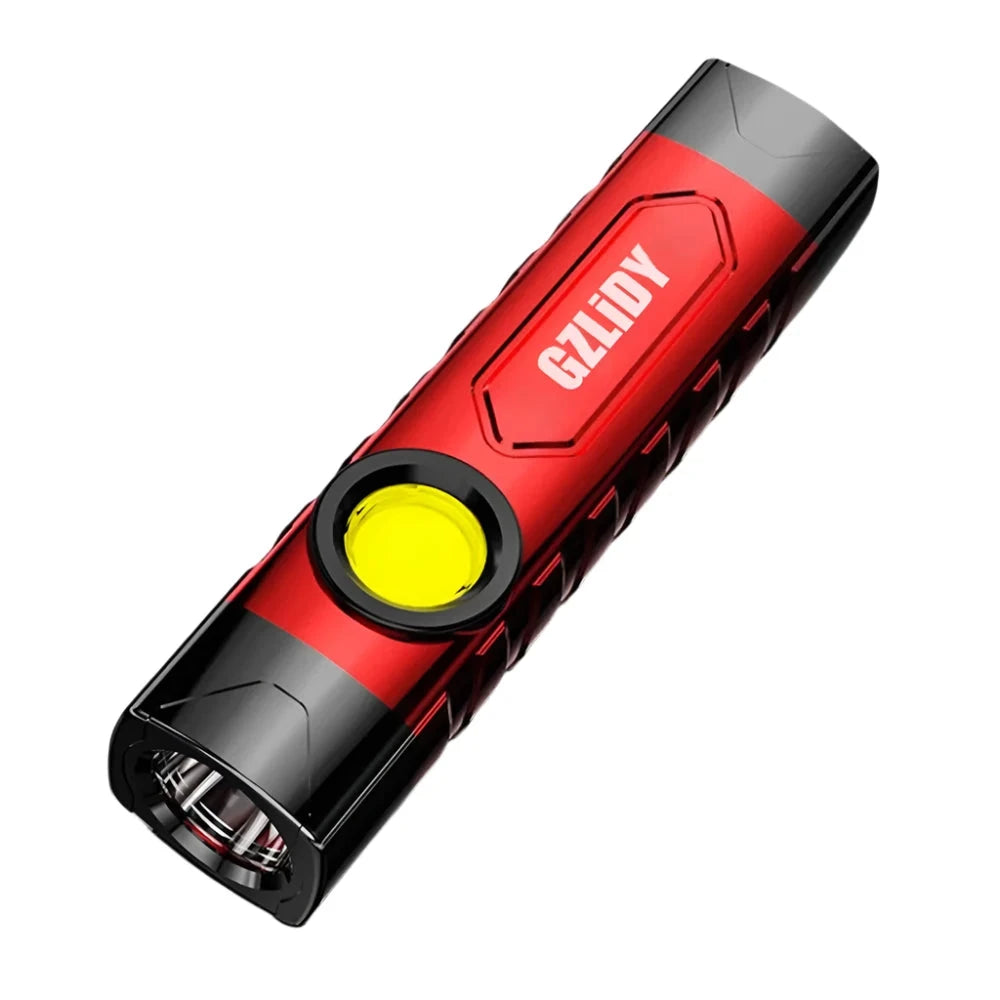 Portable LED Flashlight Mini COB Work Light USB Rechargeable 18650 Camping Torch with Clip 3 Modes Powerful  Fishing Lantern-WAYBIKER